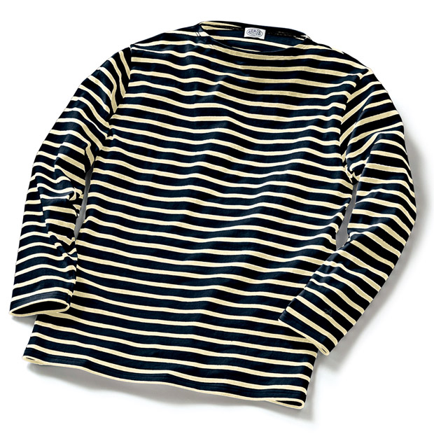 ボーダー長袖ブルトンシャツ