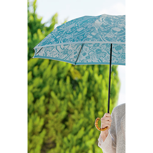 甲州織の折りたたみ晴雨兼用傘／婦人用