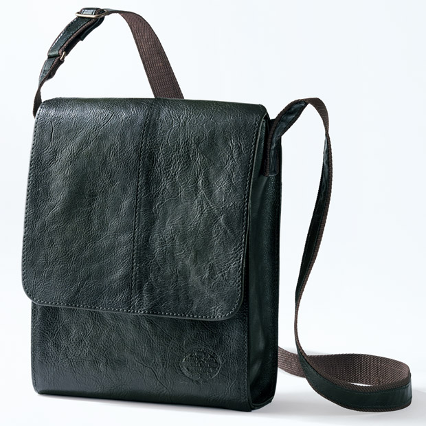 シャドー仕上げレザーのショルダーバッグ