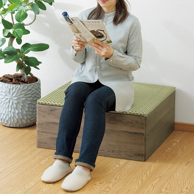 置き畳とダンボールで作る和風小上がり