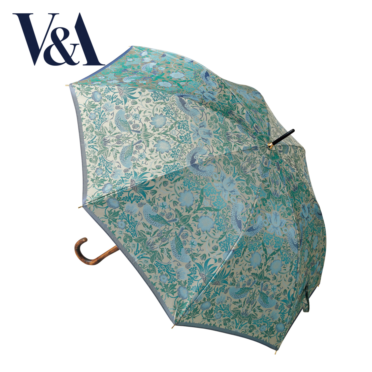V＆A ジャカード織の晴雨兼用傘／いちご泥棒 | ライトアップオンラインストア