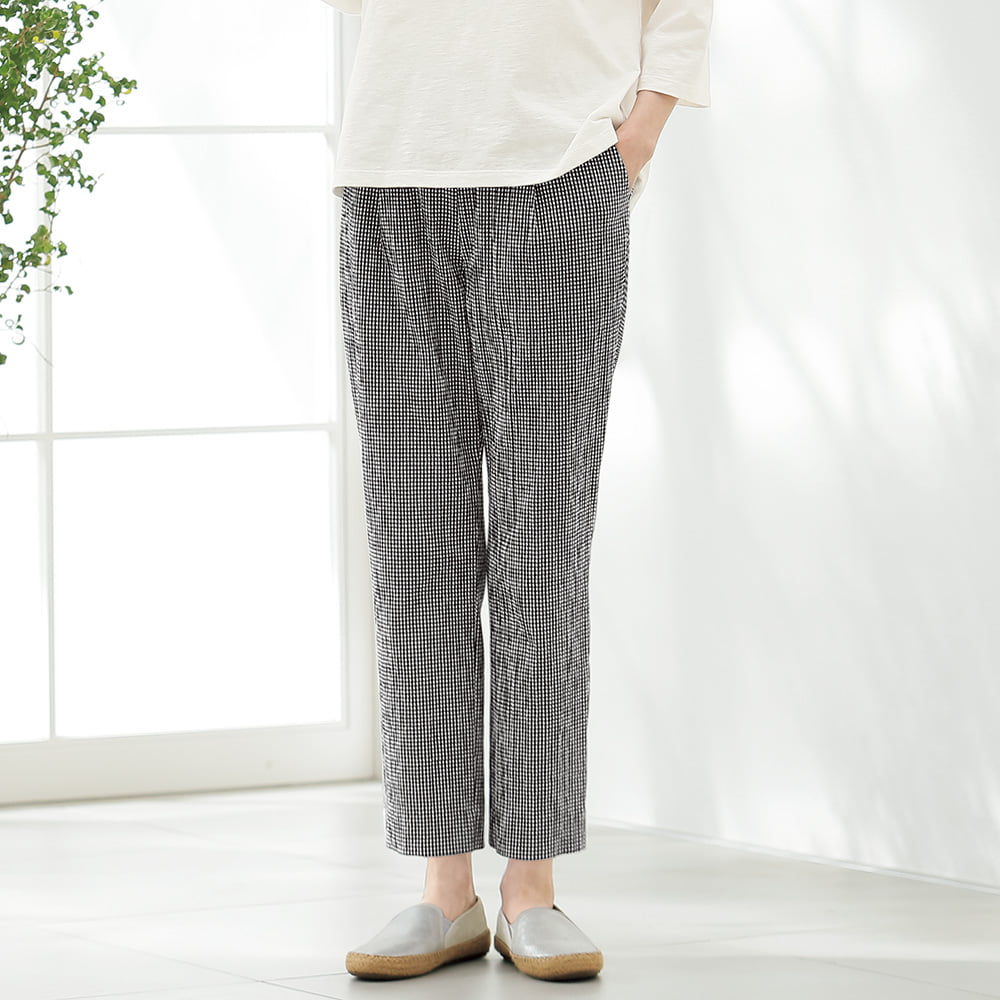 リップル加工･先染めテーパードパンツ