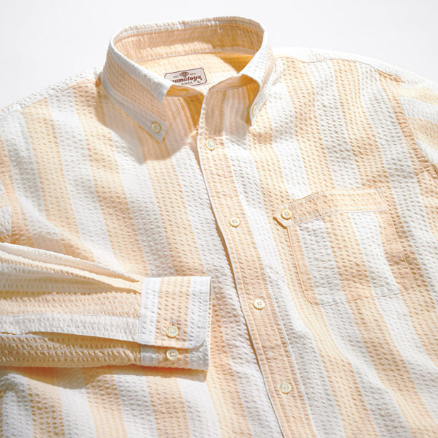 舶来サッカー生地で仕立てた老舗のB.D.シャツ