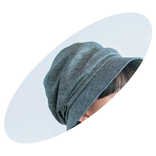 シャンブレー麻ベレケット/当社限定モデル