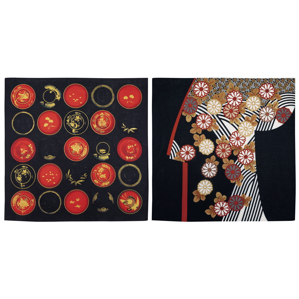 大判綿風呂敷／雪月花（2柄セット）