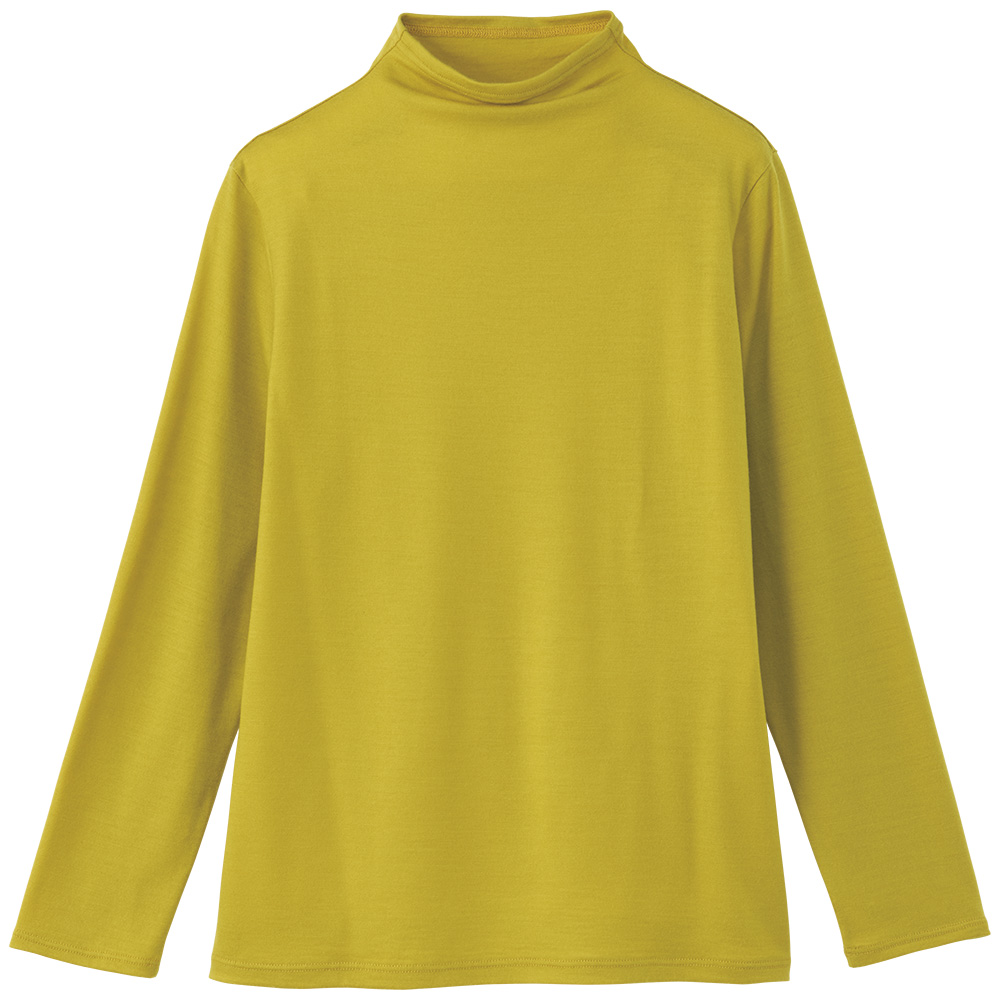 洗えるウール･ボトルネックプルオーバー