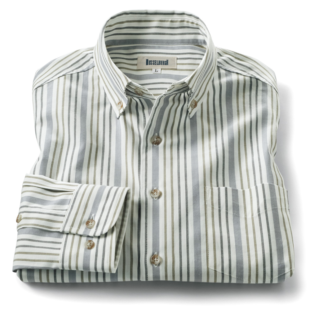 ヘリンボーン織りB.D.シャツ