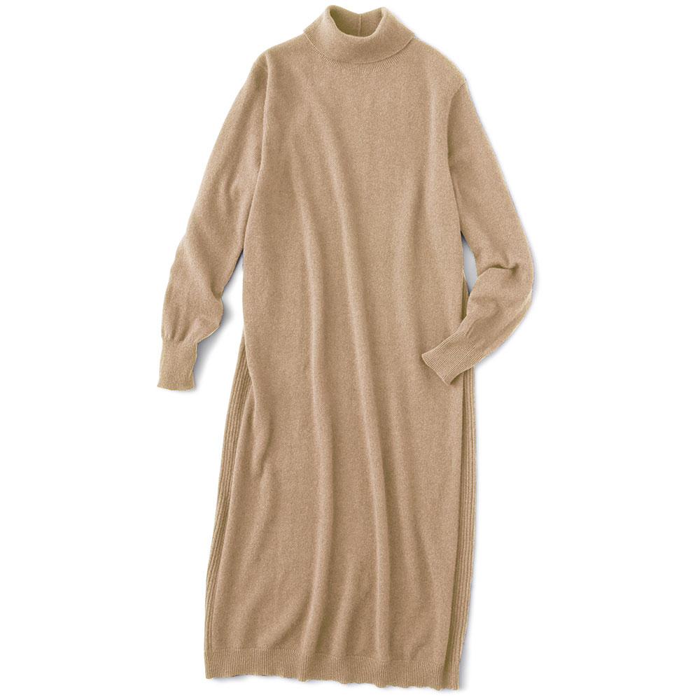 カシミヤニットワンピース