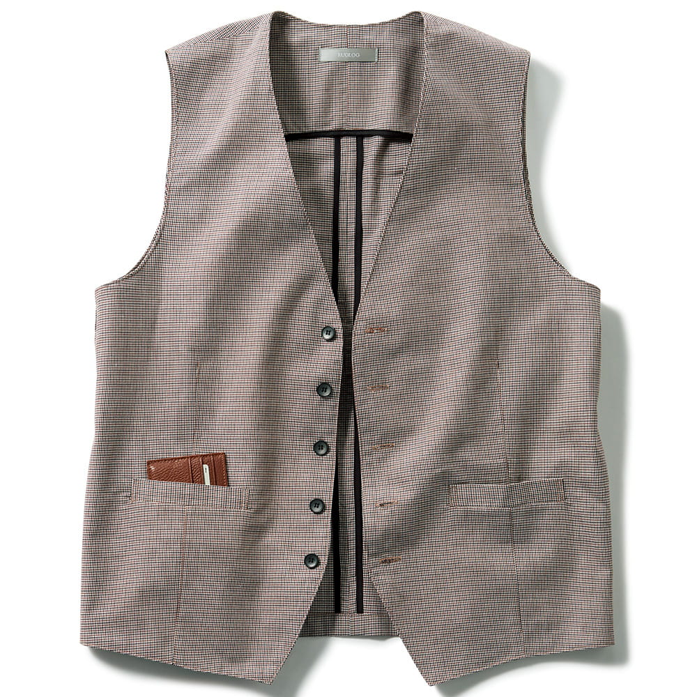 洗えるシルク混ベスト