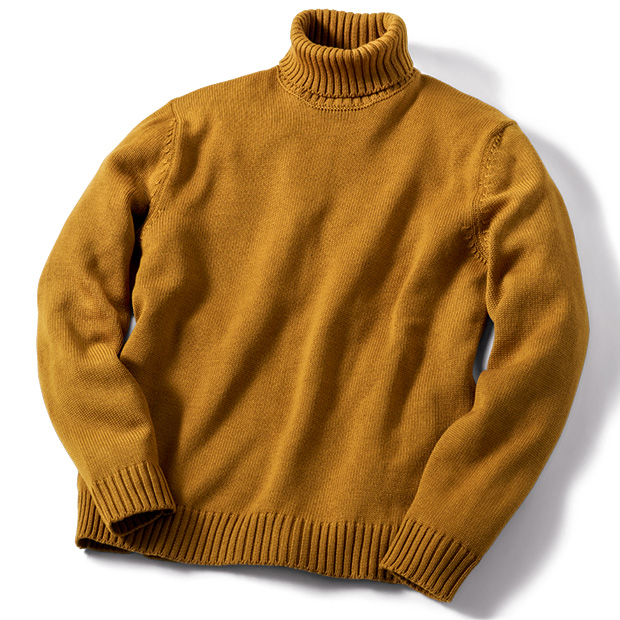 エクストラファインメリノタートルネックセーター