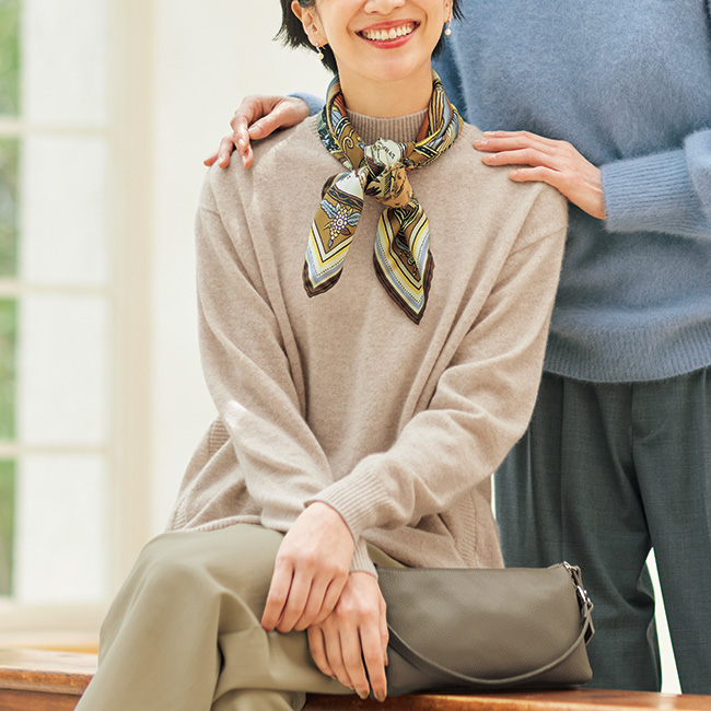 洗えるウールカシミヤ･プルオーバー