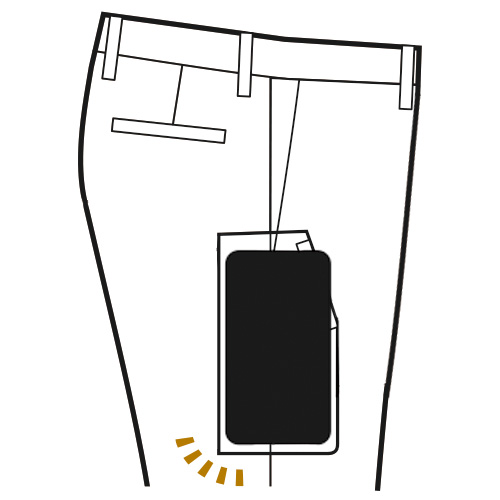 旅のポケット付き・撥水クラシックチノストレッチパンツ