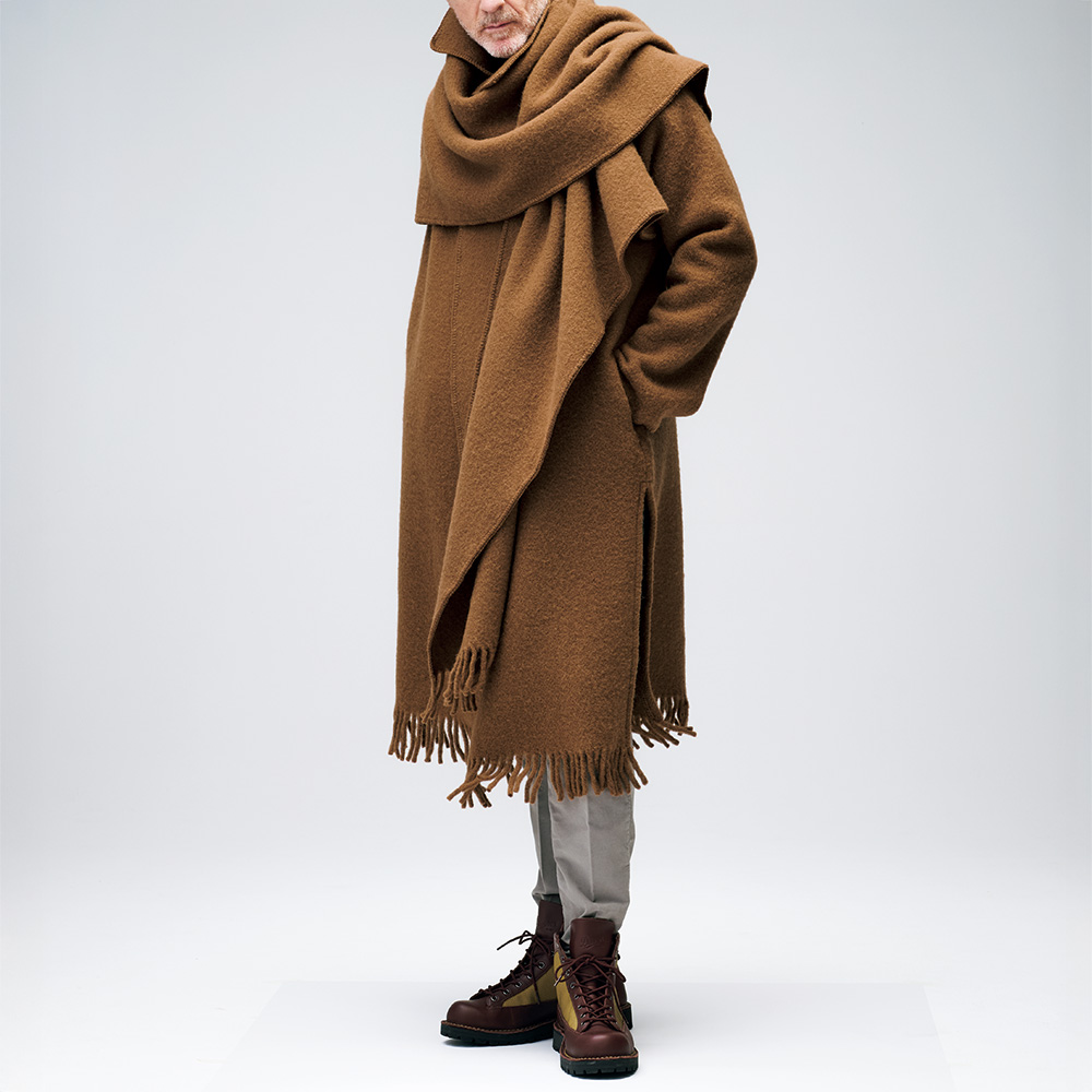 ノルウィージャンウールのブランケットコート