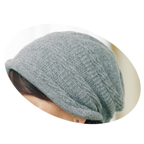 洗えるカシミヤシルク･ニットキャップ