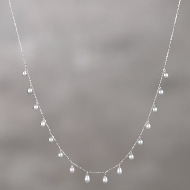 アコヤステーションネックレス