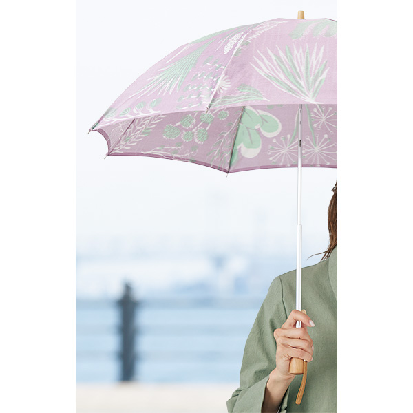 ほぐし織の晴雨兼用折りたたみ傘／ハーブス