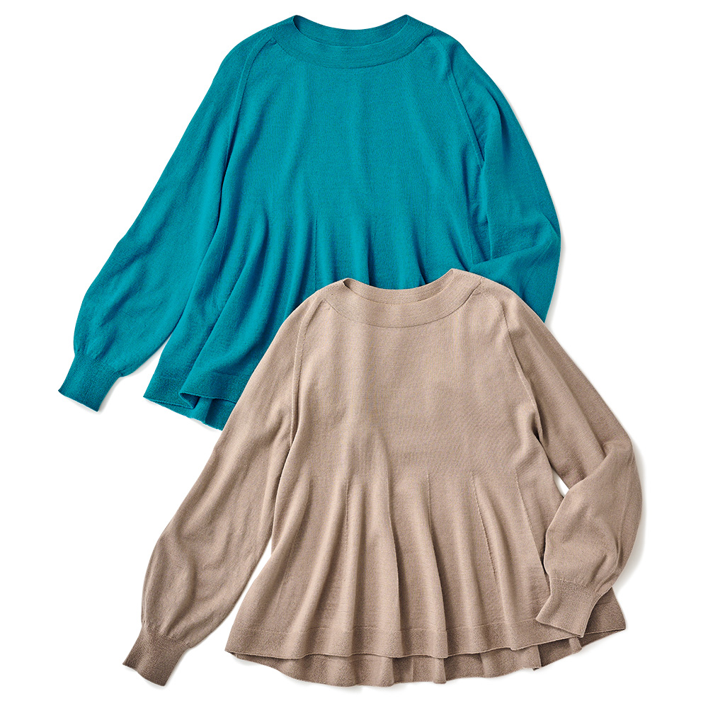 ホールガーメントウールニットプルオーバー