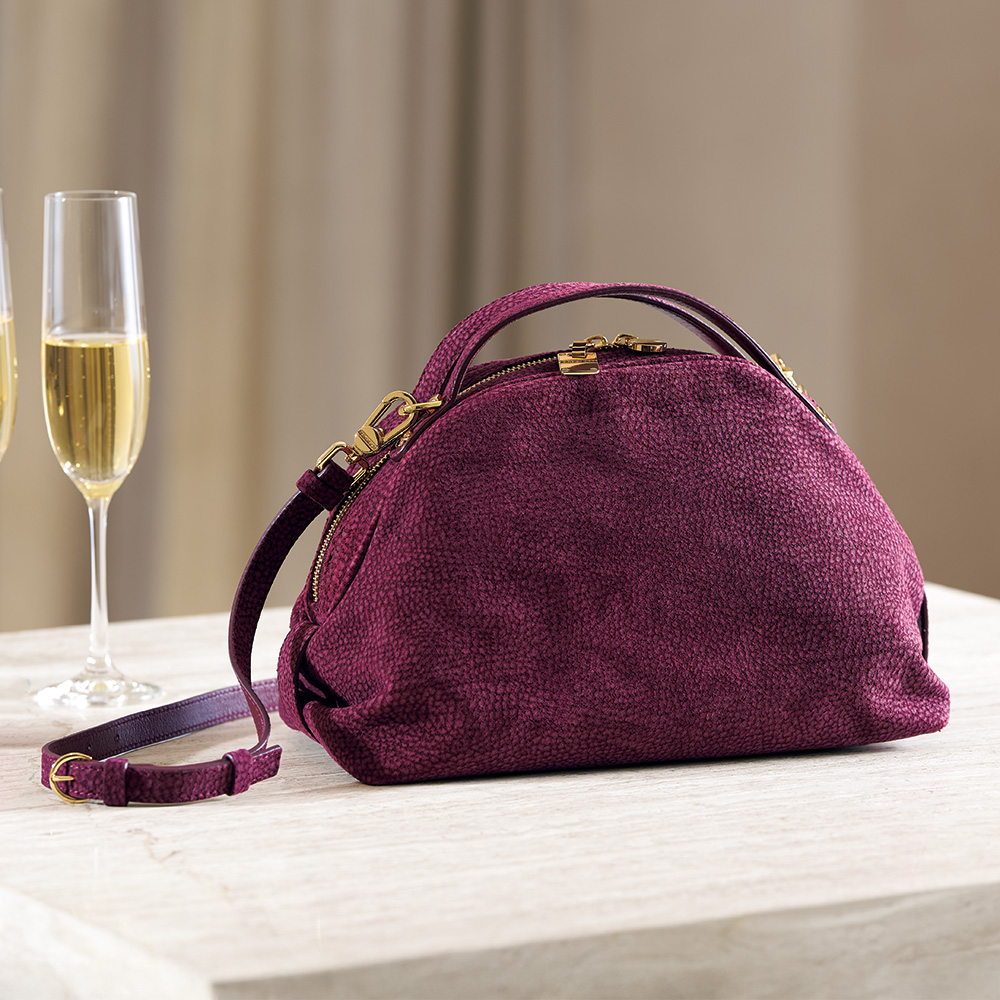 ラムスウェード･ハンドバッグ