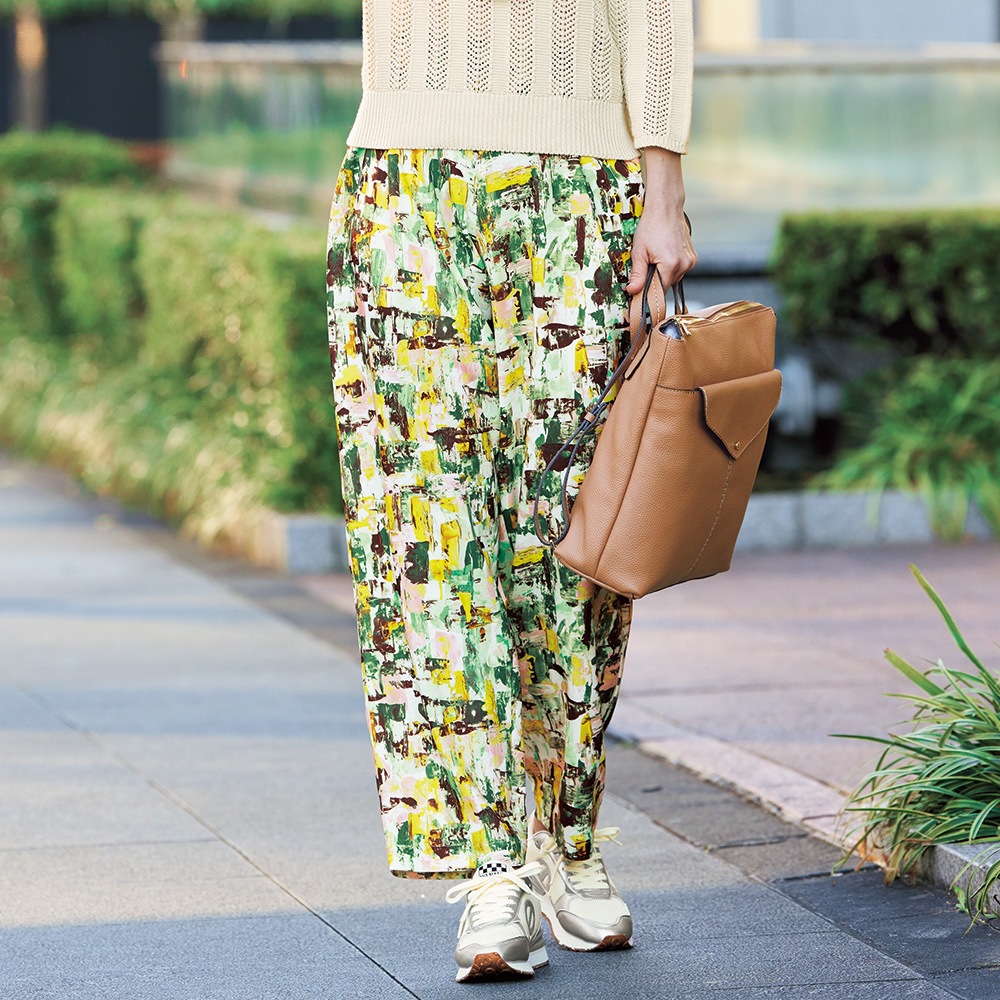 ペイント柄プリントパンツ