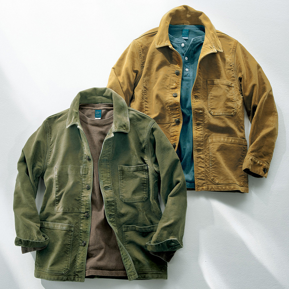 FOBファクトリー フレンチモールスキン・カバーオール | ライトアップ  