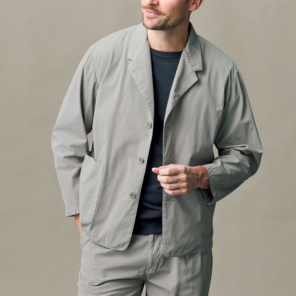 強撚コットンツイル・製品染めジャケット