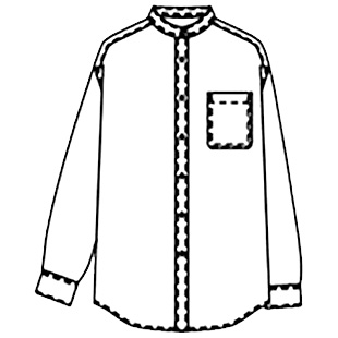 リバティプリントバンドカラーシャツ