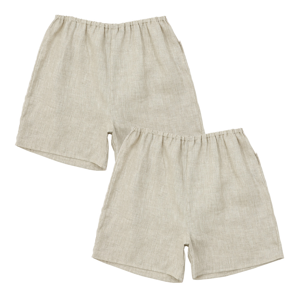 リネンのペチパンツ2枚セット