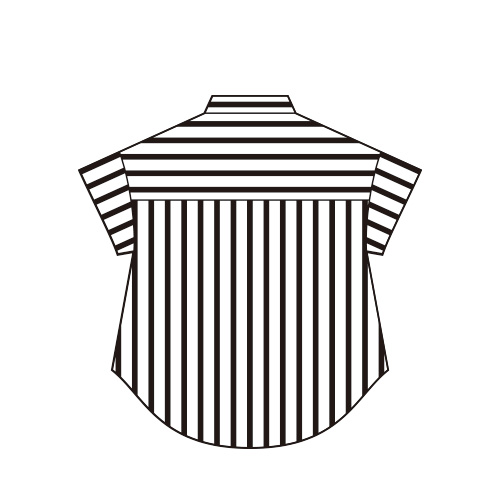 バイアスストライプシャツ