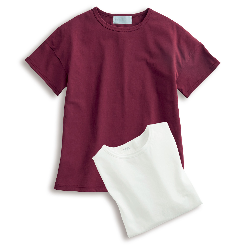 コットン強撚半袖Tシャツ／2色セット