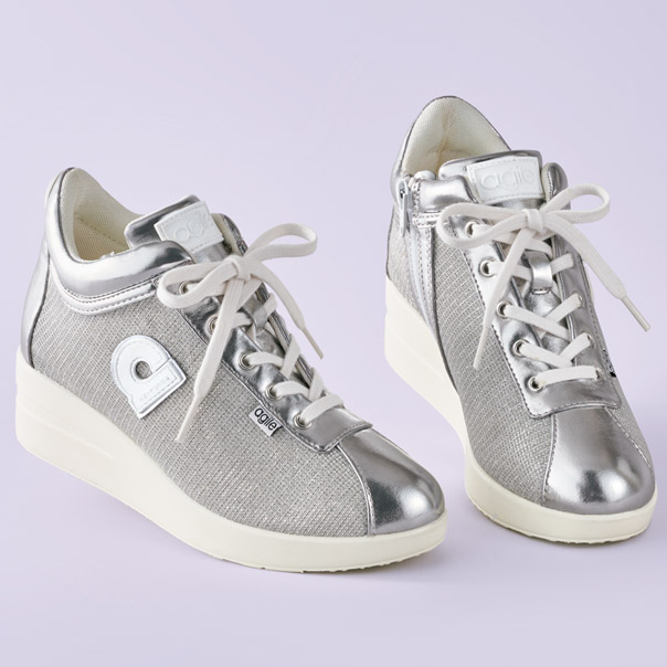 グリッターメタリックハイソールスニーカー