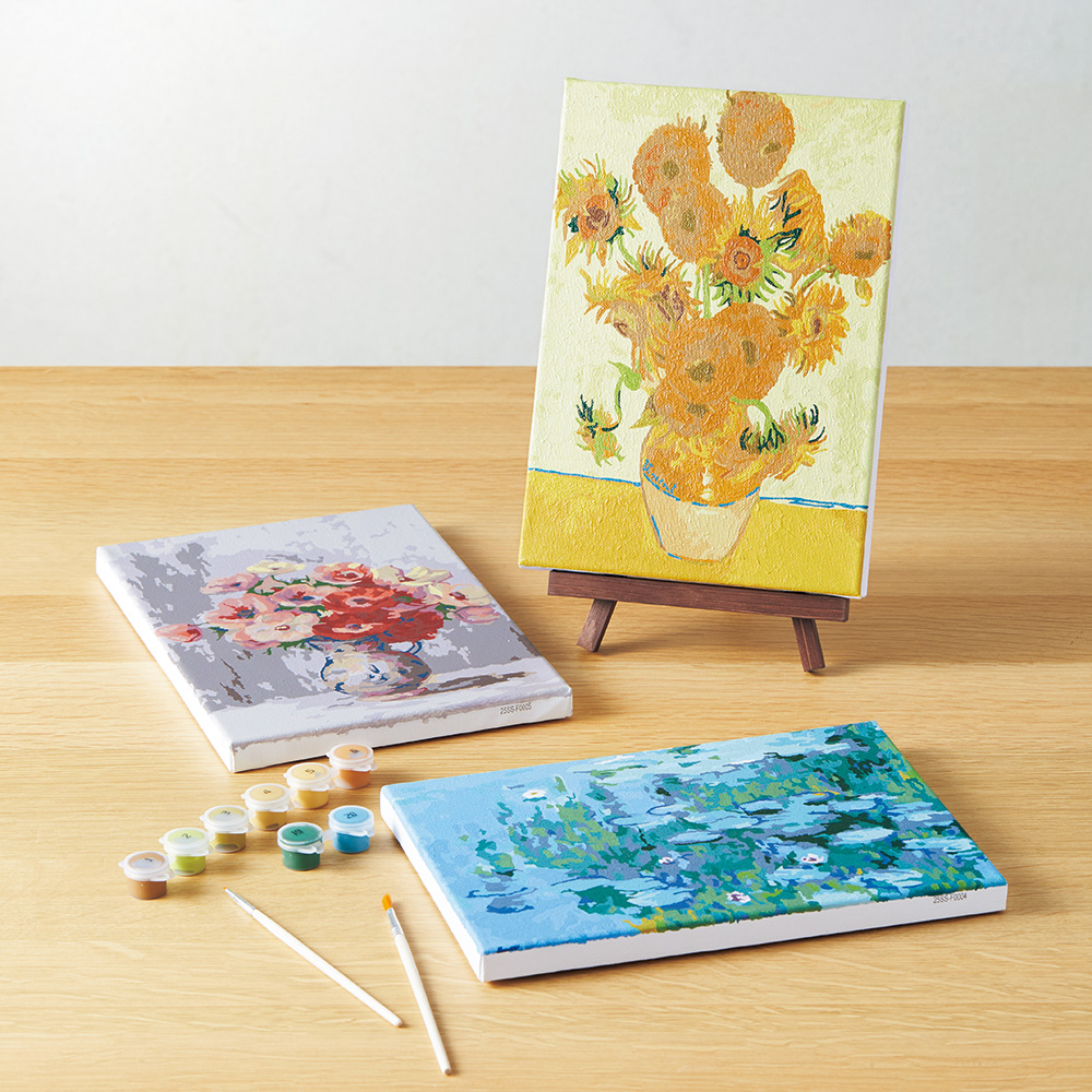 キャンバスに描く花の名画/3種セット