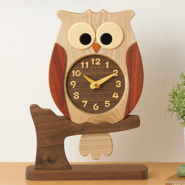 福来（ふくろう）の置時計