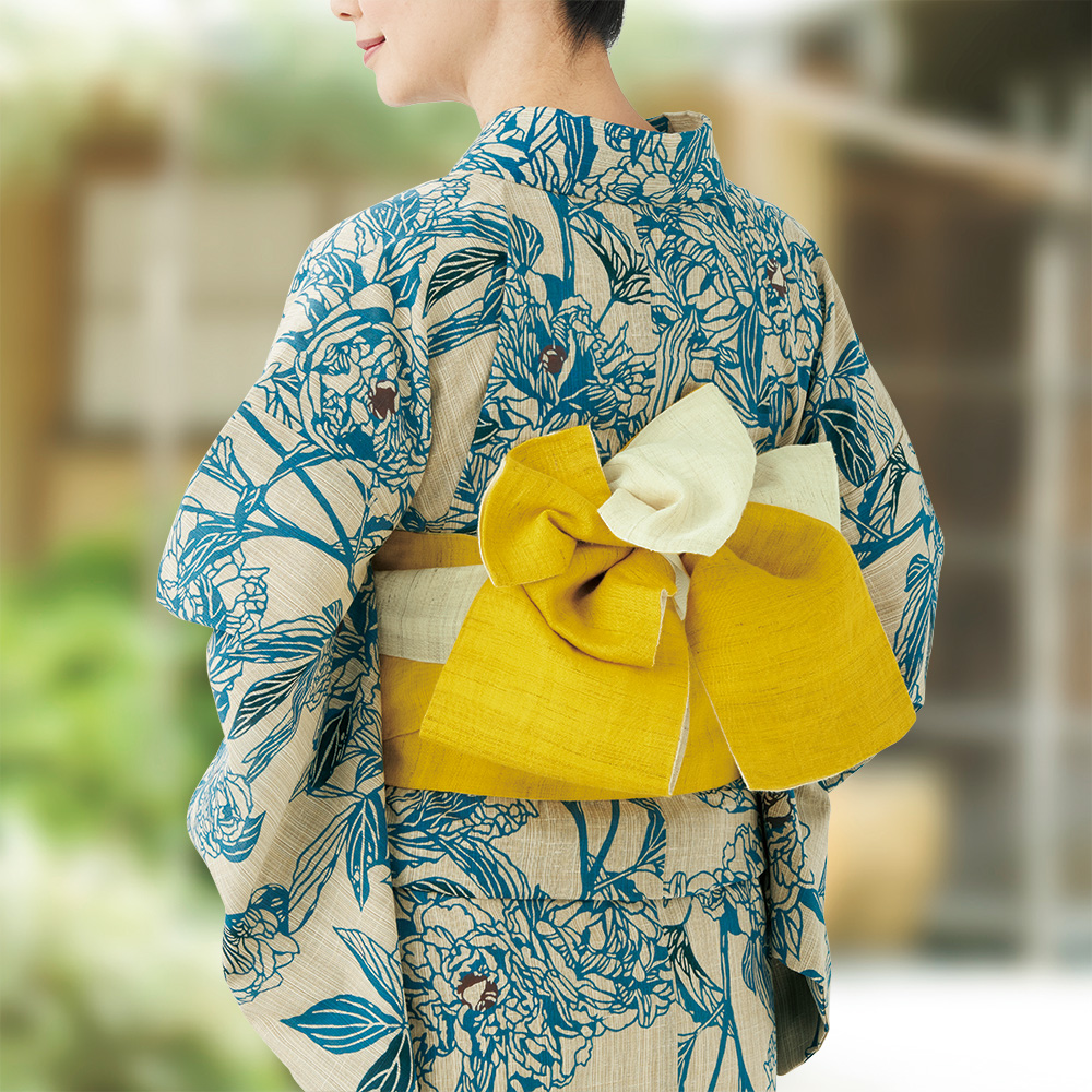 麻の半巾帯