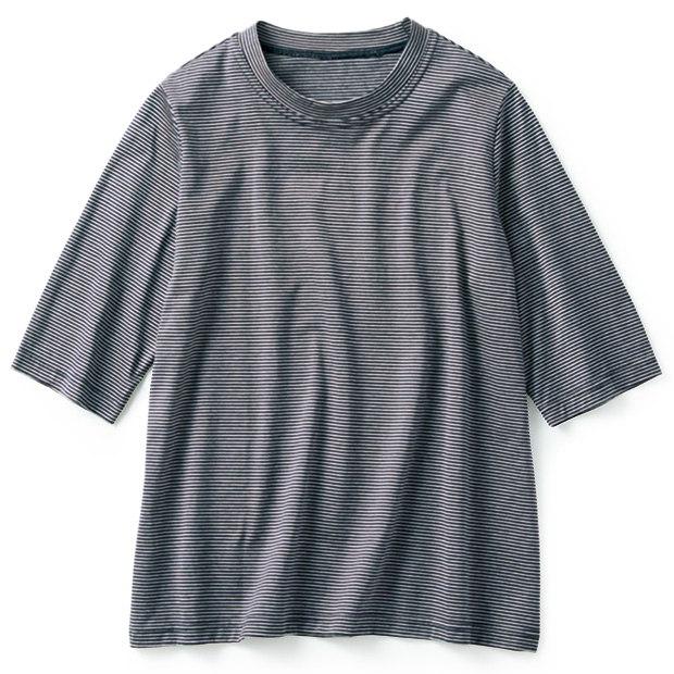 シルケット先染めボーダーTシャツ