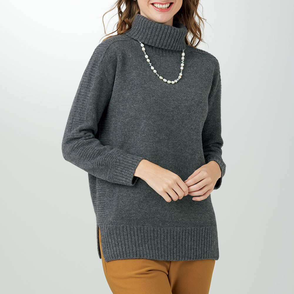 ウールカシミヤタートルネックセーター