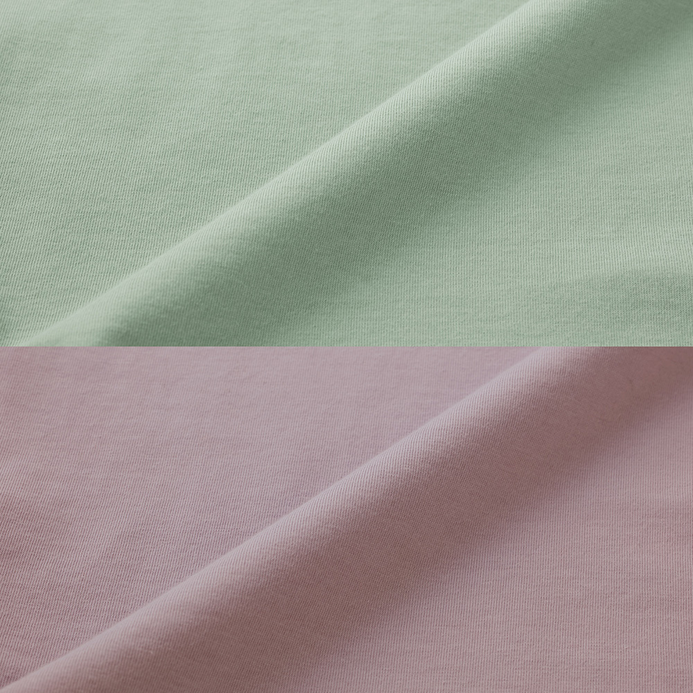 ベントクールハイネック七分袖チュニックTシャツ／2色セット