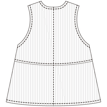 ローン総ピンタックベスト