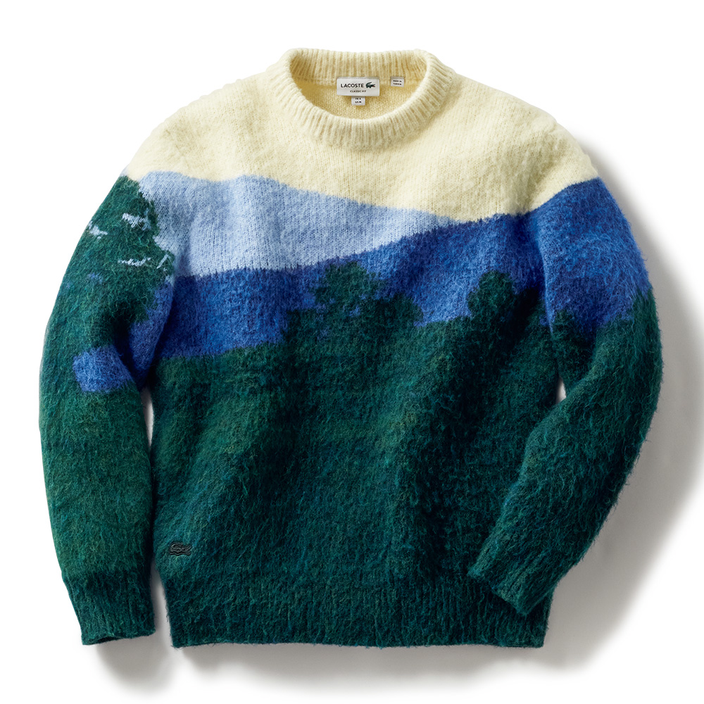 ウールアルパカ混ジャカードセーター