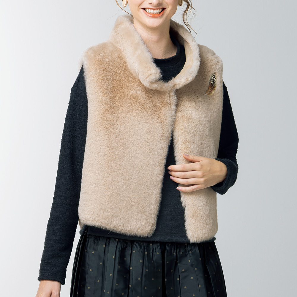フェイクムートンリバーシブルベスト
