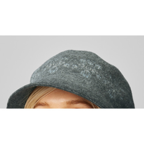 北欧モザイク柄のふんわりクローシュ