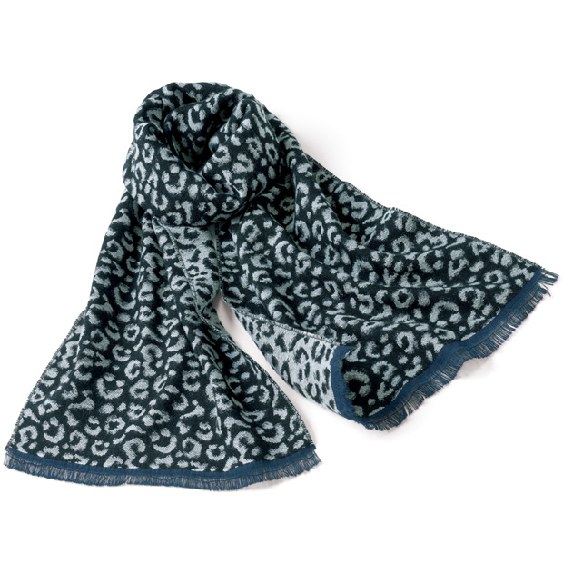 ウールコットンジャカードストール