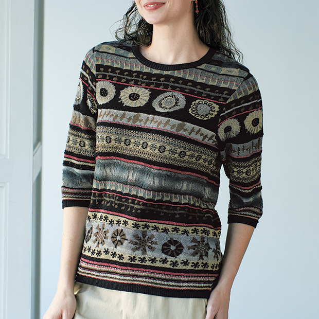 ジャカード編みプルオーバー