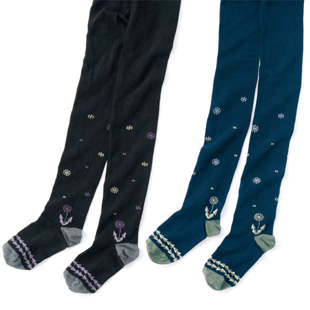 コットン混タイツ／2色セット