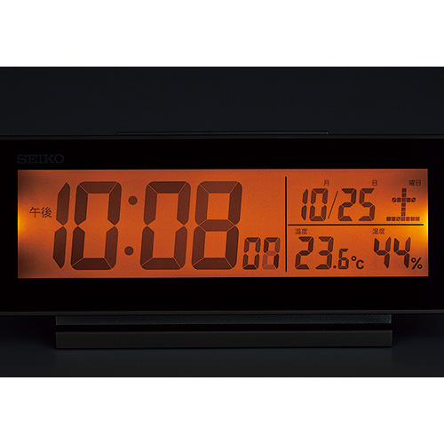 夜でも見える電波目覚まし時計