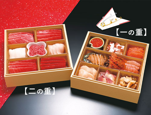 天然本まぐろ刺身重二段