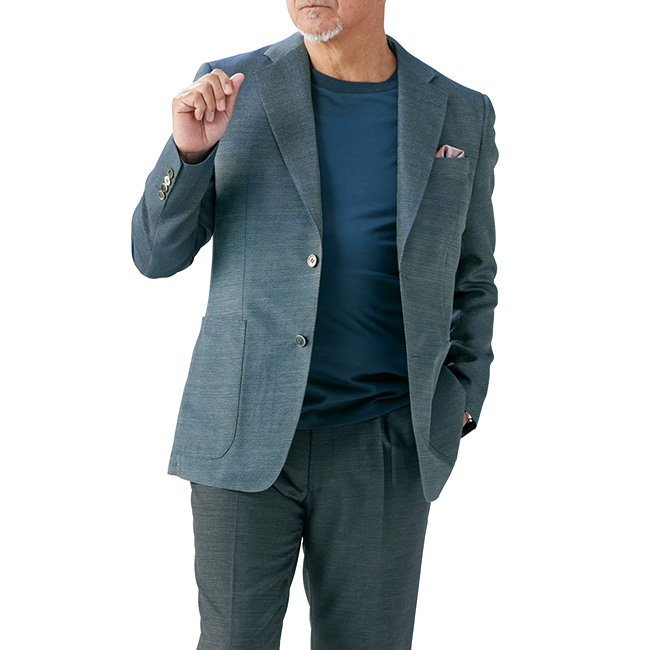 西陣織シルクコットン混軽量ジャケット
