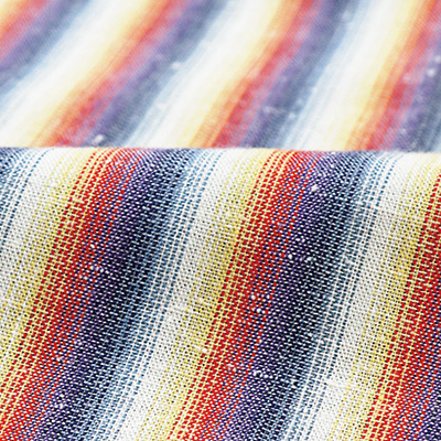 遠州木綿の隠しB.D.七分袖シャツ