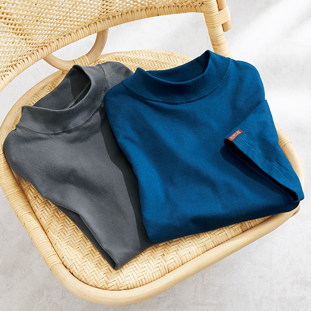 モックネックTシャツ2色セット