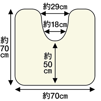 トイレの足元マット／2枚組