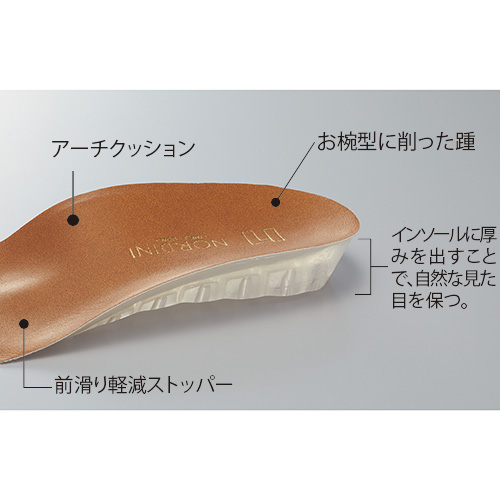 ヒールアップ･レザーストラップシューズ